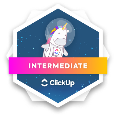 ClickUp Intermediate Certification Badge